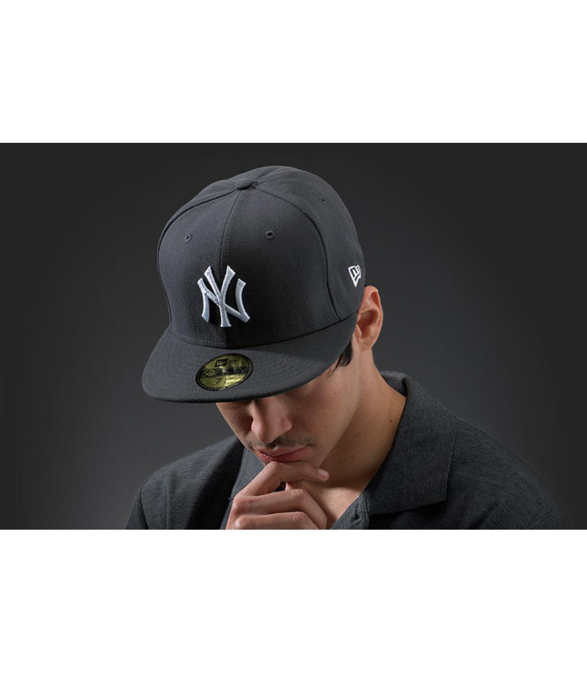 Cap New York grijs Cap ny donkergrijs